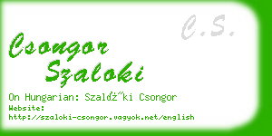 csongor szaloki business card